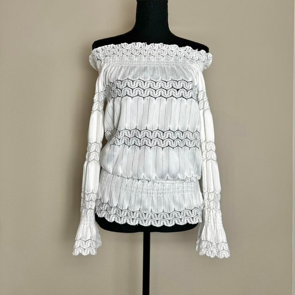 White off shoulder long sleeve